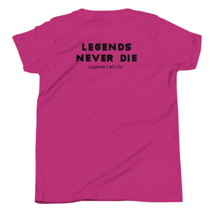 Short Sleeve T-Shirt Legends Never Die - black text - Image 4