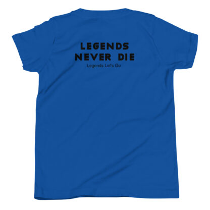Short Sleeve T-Shirt Legends Never Die - black text - Image 2